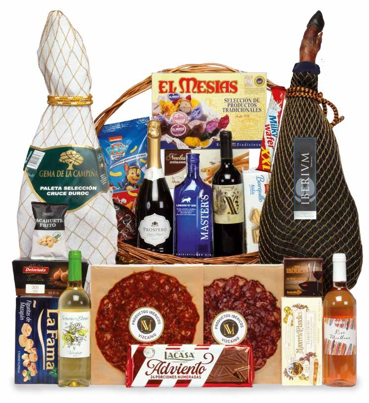 Cesta Surtida con Paleta Selección Cruce Duroc — Ref. 404
