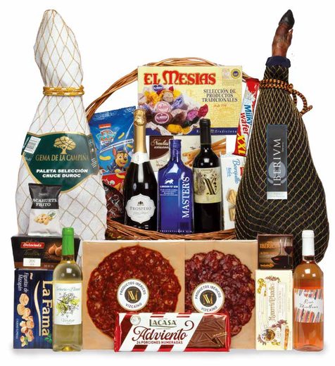 Cesta Surtida con Paleta Selección Cruce Duroc — Ref. 404