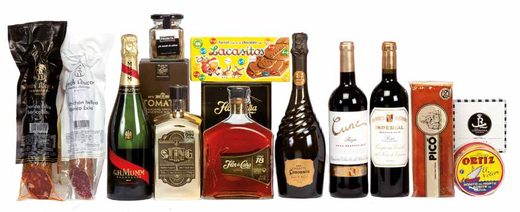 Cesta 3 Pisos Gran Lujo con Jamón y Paleta 100% Ibérico Bellota 5 Jotas — Ref. 410