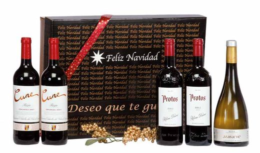 Estuche Navideño Cinco Vinos — Ref. 613